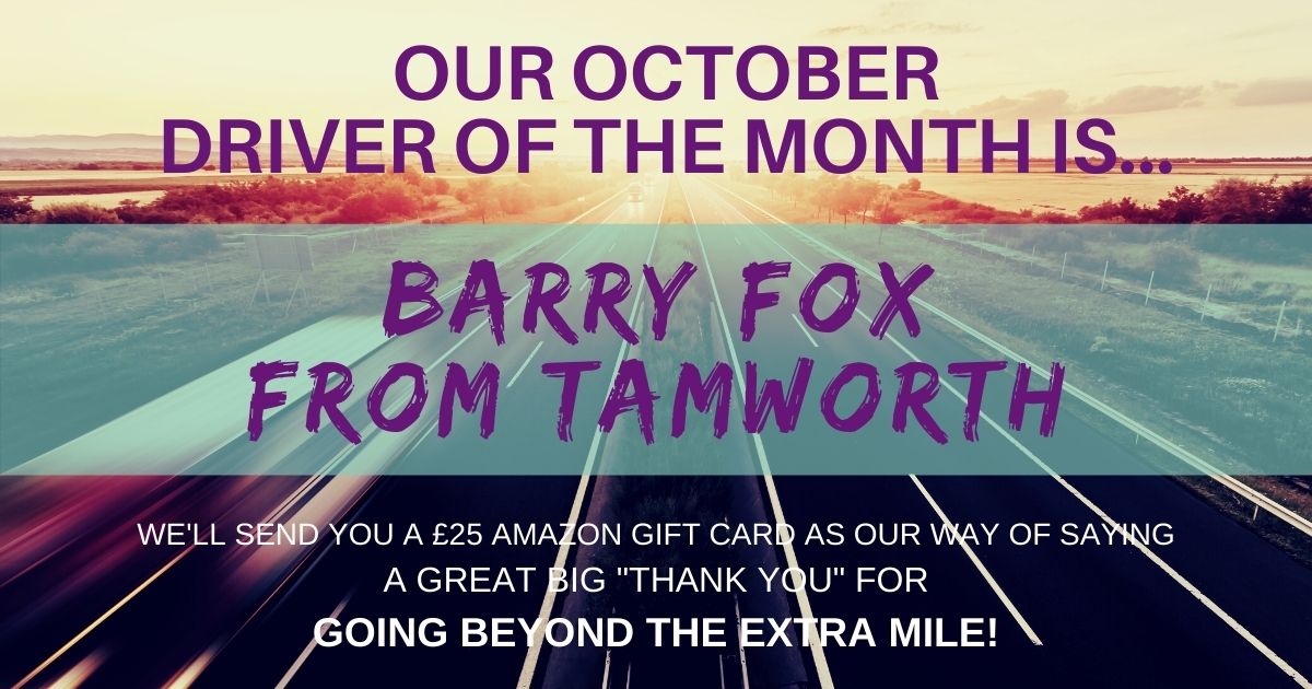 October DOTM Barry Fox