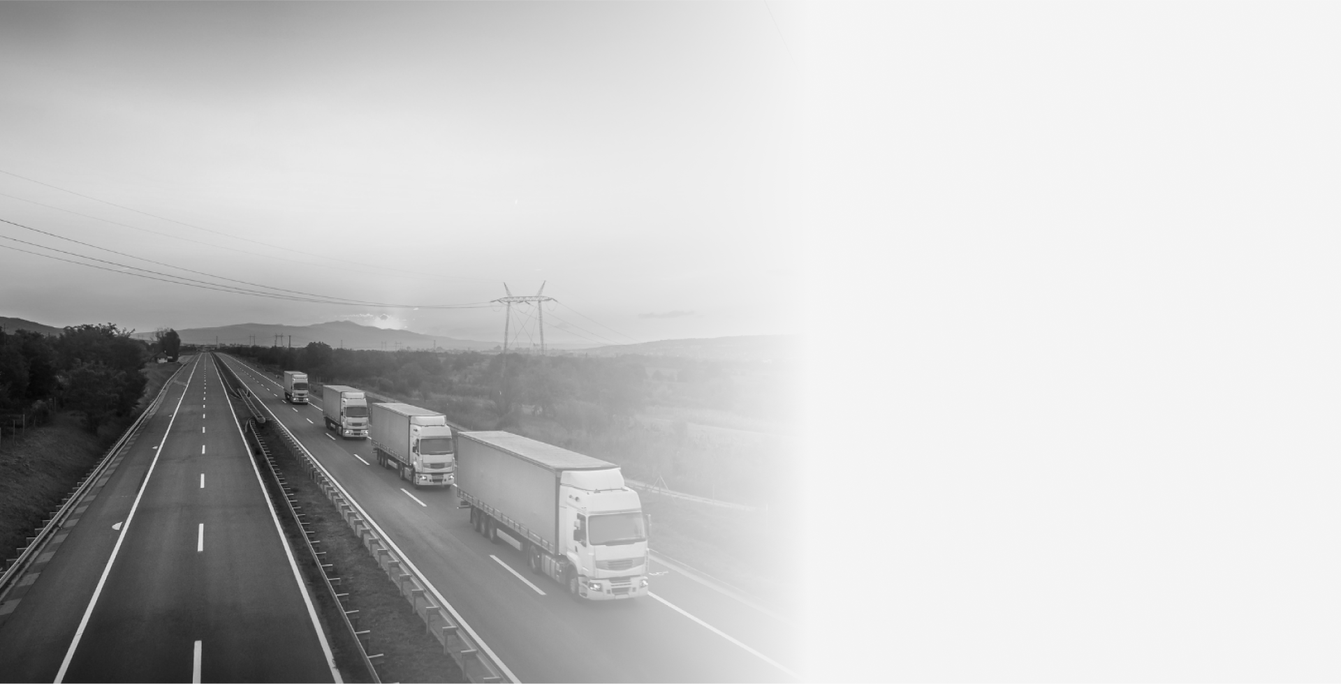 Lorries on the road